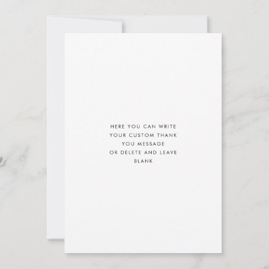 Elegante kalligrafie bruidsmeisje dank u kaart (Achterkant)