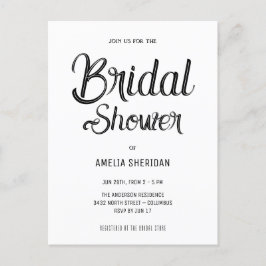 Elegante kalligrafie | Bruidsuitnodiging Briefkaart