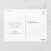 elegante kalligrafie bruiloft aankondiging briefkaart (Achterkant)