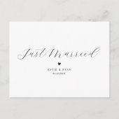 elegante kalligrafie bruiloft aankondiging briefkaart (Voorkant)