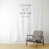 Elegante kalligrafie bruiloft achtergrond wandkleed (In situ)