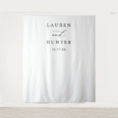 Elegante kalligrafie bruiloft achtergrond wandkleed (Voorkant)