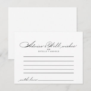 Elegante kalligrafie bruiloft advies Kaart