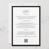 Elegante kalligrafie bruiloft alles in één zwart kaart (Achterkant)