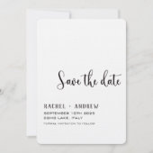 Elegante kalligrafie bruiloft Bewaar de datum Save The Date (Voorkant)