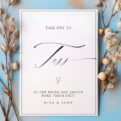 Elegante kalligrafie bruiloft bloemblaadje gooien  poster