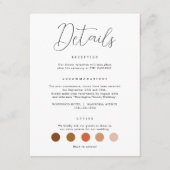 Elegante kalligrafie bruiloft details informatiekaartje (Voorkant)