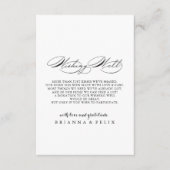 Elegante kalligrafie bruiloft die goed wenst informatiekaartje (Voorkant)