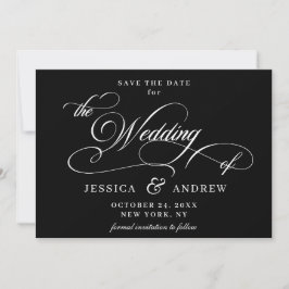 Elegante Kalligrafie Bruiloft Eenvoudige Save the  Date