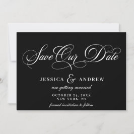 Elegante Kalligrafie Bruiloft Eenvoudige Save the Save The Date