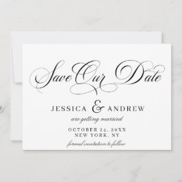 Elegante Kalligrafie Bruiloft Eenvoudige Save the Save The Date