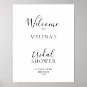 Elegante kalligrafie bruiloft feest welkomstposter poster (Voorkant)