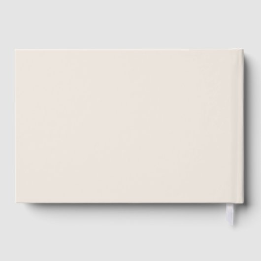 Elegante kalligrafie bruiloft lichtbruin gastenboek (Achterkant)