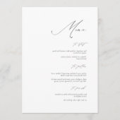 Elegante kalligrafie bruiloft menu Kaart (Voorkant)