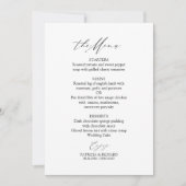 Elegante kalligrafie bruiloft menu Kaart (Voorkant)