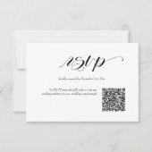 Elegante kalligrafie bruiloft QR-code RSVP-kaart RSVP Kaartje (Voorkant)