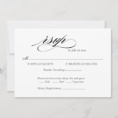Elegante kalligrafie Bruiloft RSVP minimalistische Kaart (Voorkant)