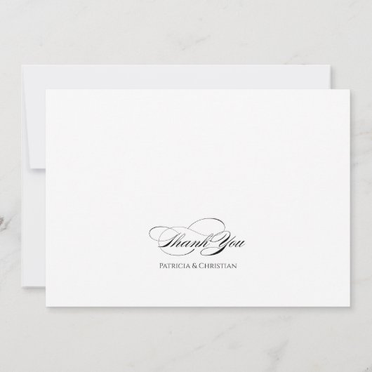Elegante kalligrafie Bruiloft RSVP minimalistische Kaart (Achterkant)