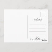 Elegante Kalligrafie Bruiloft Save the Date Briefk Briefkaart (Achterkant)