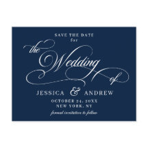 Elegante Kalligrafie Bruiloft Save the Date Briefk