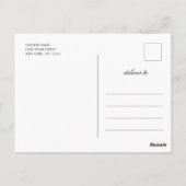 Elegante Kalligrafie Bruiloft Save the Date Briefk Briefkaart (Achterkant)