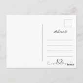 Elegante Kalligrafie Bruiloft Save the Date Briefk Briefkaart (Achterkant)