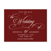 Elegante Kalligrafie Bruiloft Save the Date Briefk