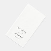 Elegante kalligrafie bruiloft servet (Hoek)