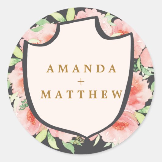 ELEGANTE KALLIGRAFIE BRUILOFT STICKER SEALS (Voorkant)