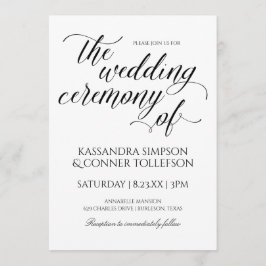 Elegante kalligrafie bruiloft uitnodigingen | Zwar