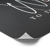 Elegante kalligrafie bruiloft welkom teken Poster (Hoek)