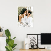 Elegante kalligrafie bruiloft welkom teken Poster (Thuiskantoor)