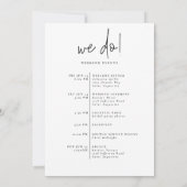 Elegante kalligrafie | Bruiloft Welkomsttas kaart (Achterkant)