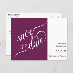 Elegante kalligrafie Cassis Wedding Save the Date Aankondigingskaart