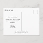 Elegante kalligrafie Cassis Wedding Save the Date Aankondigingskaart (Achterkant)