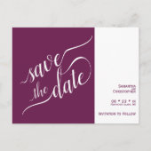Elegante kalligrafie Cassis Wedding Save the Date Aankondigingskaart (Voorkant)