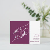 Elegante kalligrafie Cassis Wedding Save the Date Aankondigingskaart (Staand voorkant)