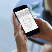 Elegante kalligrafie Classic Floral Lila Lavendel Kaart