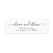 Elegante kalligrafie Classic retouradres Etiket (Voorkant)