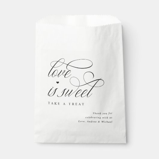 Elegante kalligrafie Classy Luxe bruiloft Bedankzakje (Voorkant)