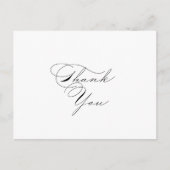 Elegante kalligrafie Dank u Briefkaart (Voorkant)