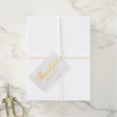 Elegante kalligrafie Dankbaar Goud Cadeaulabels (Met Koord)
