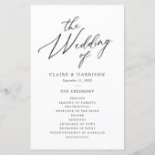 Elegante kalligrafie De bruiloft van het programma (Voorkant)