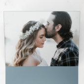 Elegante kalligrafie drievoudige bruiloft uitnodig drieluik uitnodiging (Binnenzijde eerst)