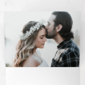 Elegante kalligrafie drievoudige bruiloft uitnodig drieluik uitnodiging (Binnenzijde eerst)