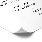 Elegante kalligrafie Drinkbar Menu Bruiloft Poster (Hoek)