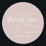 Elegante kalligrafie Dusty Pink Wedding Stickers<br><div class="desc">Verhoog uw trouwstijl met ons Elegant Calligraphy Wedding Collectie,  met een verfijnd script en tijdloos ontwerp. Dit collectie is ideaal voor moderne stellen en omvat alles,  van uitnodigingen tot menu's,  allemaal aanpasbaar met uw gegevens. Voeg een vleugje verfijnde elegantie toe aan je grote dag met deze prachtig gecoördineerde set!</div>