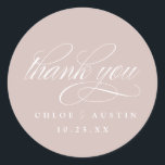 Elegante kalligrafie Dusty Pink Wedding Stickers<br><div class="desc">Verhoog uw trouwstijl met ons Elegant Calligraphy Wedding Collectie,  met een verfijnd script en tijdloos ontwerp. Dit collectie is ideaal voor moderne stellen en omvat alles,  van uitnodigingen tot menu's,  allemaal aanpasbaar met uw gegevens. Voeg een vleugje verfijnde elegantie toe aan je grote dag met deze prachtig gecoördineerde set!</div>