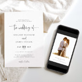 Elegante kalligrafie Eenvoudig De bruiloft van Kaart