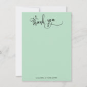 Elegante kalligrafie Eenvoudige ijsmunt Dank u Bedankkaart (Voorkant)